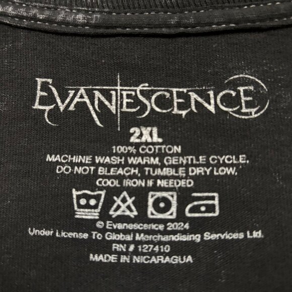 Evanescence Butterfly Logo L/S Shirt Size 2XL - Picture 4 of 4